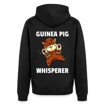 Cadeau d'amour Whisperer Pet Cochon d'Inde - Veste à capuche bio Premium Unisexe - noir - Dos - Nico (187cm)