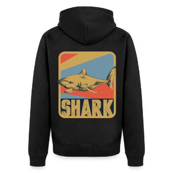 Poisson requin - Veste à capuche bio Premium Unisexe - noir - Dos - Nico (187cm)