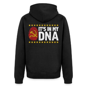 USSR sowjet union kommunismus kommunist soviet - Unisex Premium Bio Zip Hoodie - Schwarz - Hinten - Nico (187cm)