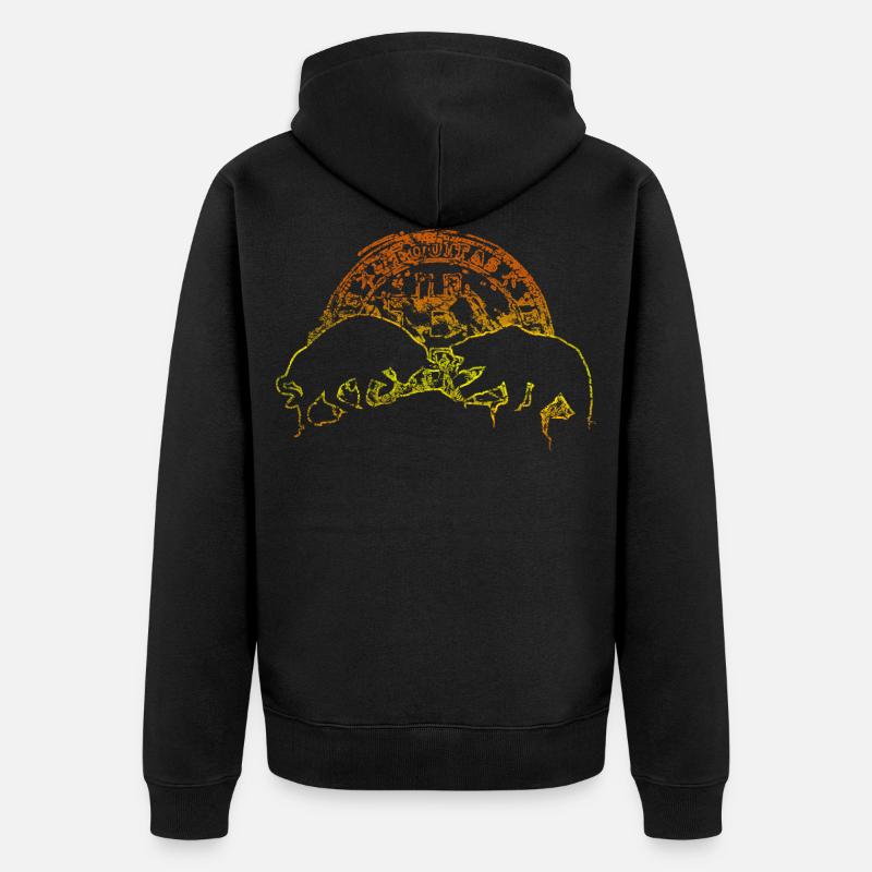 Bitcoin - Bull X Bear - Veste à capuche bio Premium Unisexe - noir