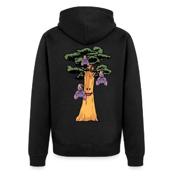 Conservation de la nature Ecologie Chauve-souris Forêt tropicale Animal forestier - Veste à capuche bio Premium Unisexe - noir - Dos - Nico (187cm)