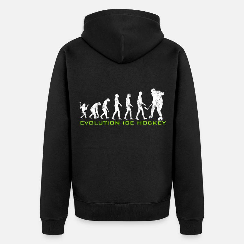 Evolution Ice Hockey - Unisex Premium Organic Zip Hoodie - black