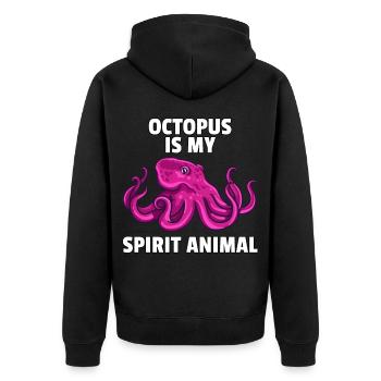 Octopus octopus squid octopus fish gift - Unisex Premium Organic Zip Hoodie - black - Back - Nico (187cm)