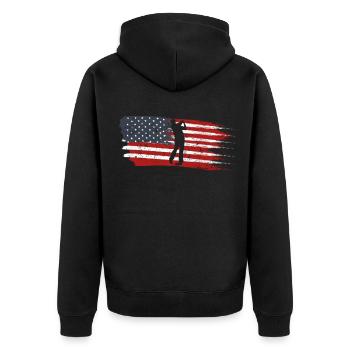 Amérique du Golfe - Veste à capuche bio Premium Unisexe - noir - Dos - Nico (187cm)