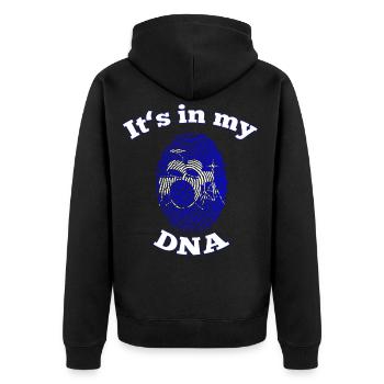 Drummer Drummer Drummer Drums - Unisex Premium Organic Zip Hoodie - black - Back - Nico (187cm)