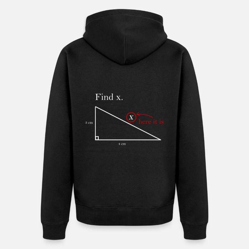 Finde X math Geschenk - Unisex Premium Bio Zip Hoodie - Schwarz
