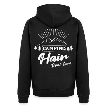 Cadeaux disant drôles Paroles drôles - Veste à capuche bio Premium Unisexe - noir - Dos - Nico (187cm)
