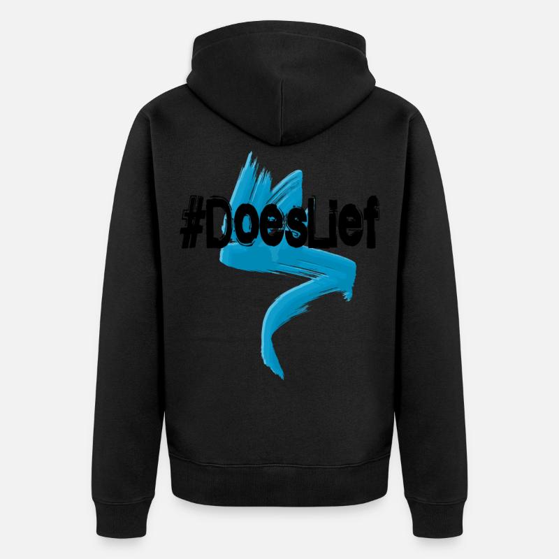 doeslief - exprimez votre cœur - respect - Veste à capuche bio Premium Unisexe - noir