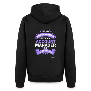 Buchhalter Bilanz Rechnungswesen Gewinn Geschenk - Unisex Premium Bio Zip Hoodie - Schwarz - Hinten - Nico (187cm)