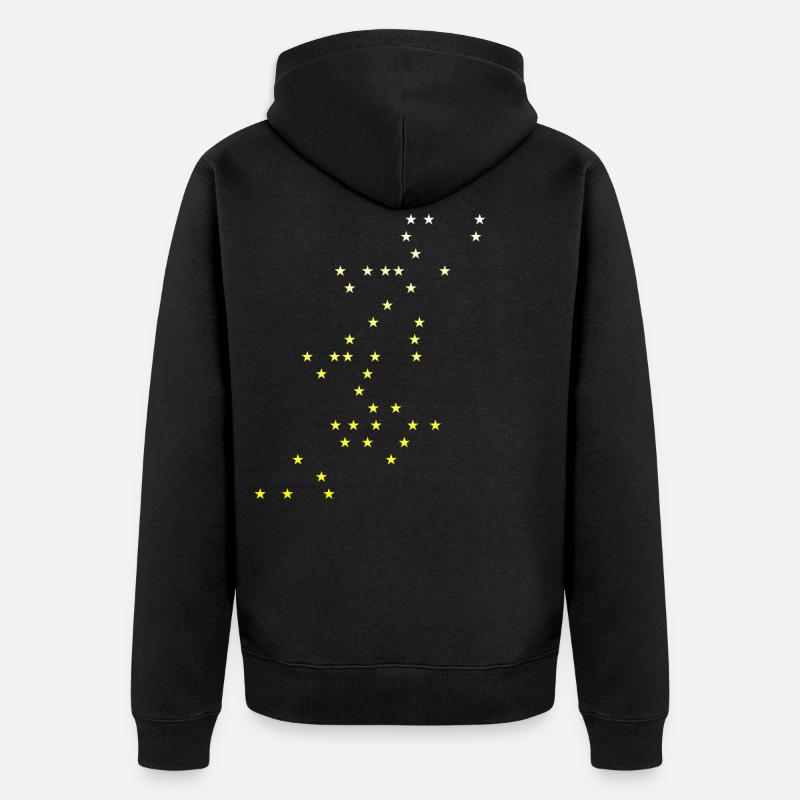 étoiles blanc jaune idée cadeau idée cadeau idée - Veste à capuche bio Premium Unisexe - noir