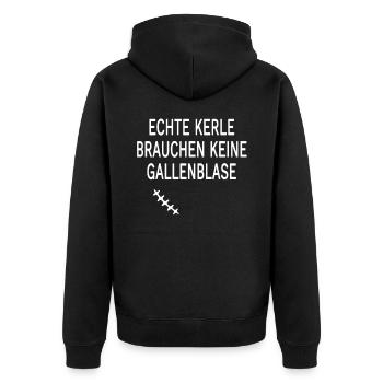 Cadeau de cicatrice de chirurgie de la vésicule biliaire pour la récupération - Veste à capuche bio Premium Unisexe - noir - Dos - Nico (187cm)