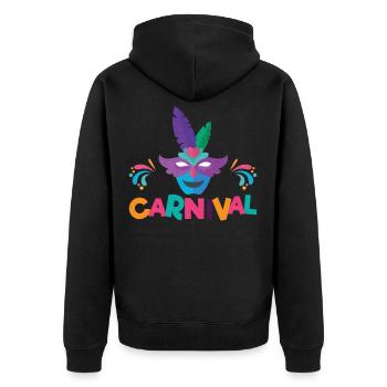 Carnaval carnaval carnaval de nuit Helau costume cadeau - Veste à capuche bio Premium Unisexe - noir - Dos - Nico (187cm)