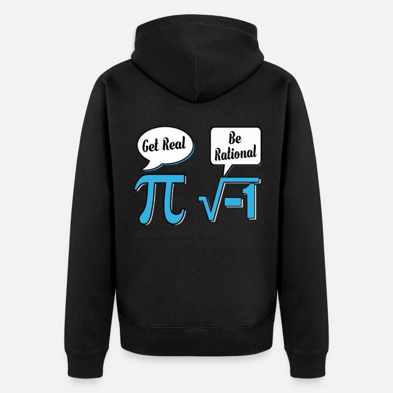 Math math mathematician experiment gift - Unisex Premium Organic Zip Hoodie - black