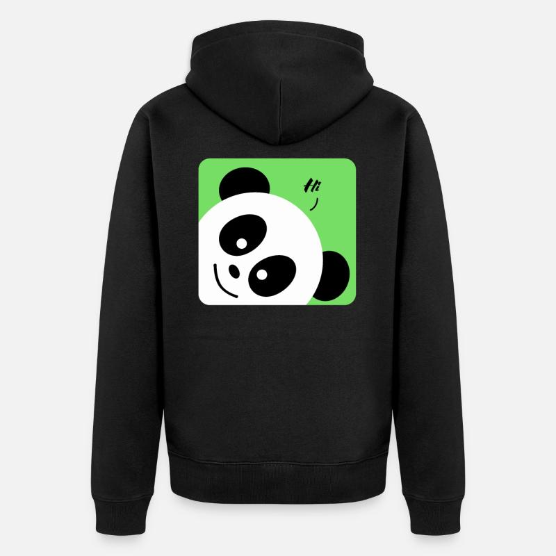 Panda Animal - Panda Animal - Veste à capuche bio Premium Unisexe - noir