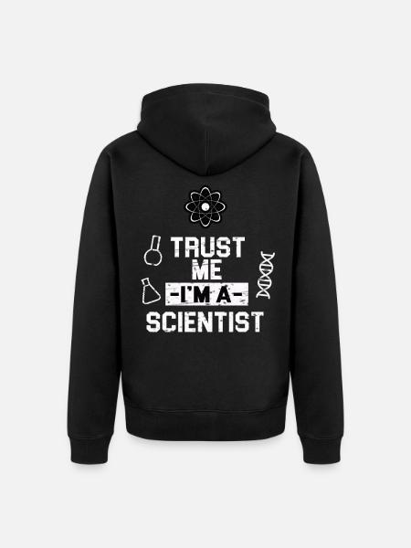 Science Physics Chemistry Biology Math - Unisex Premium Organic Zip Hoodie - black