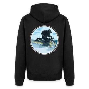 Motoneige cadeau motoneige - Veste à capuche bio Premium Unisexe - noir - Dos - Nico (187cm)