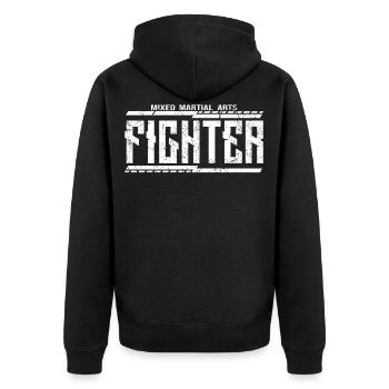 Arts martiaux mixtes « Fighter » - Veste à capuche bio Premium Unisexe - noir - Dos - Nico (187cm)