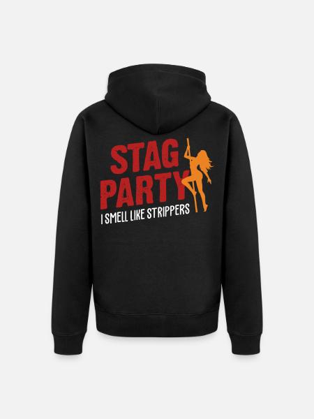 Junggesellenabschied Stripper Geschenk - Unisex Premium Bio Zip Hoodie - Schwarz
