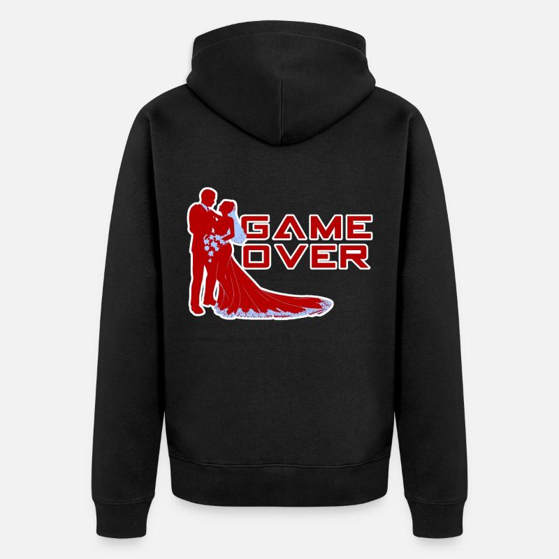 game over - Veste à capuche bio Premium Unisexe - noir