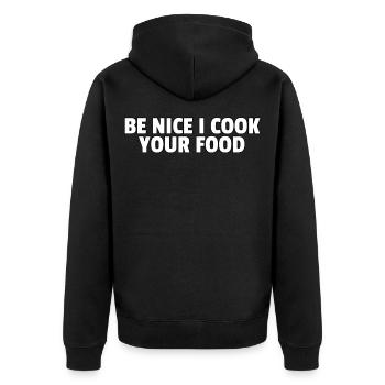 Cooking chef cook kitchen food chef gift - Unisex Premium Organic Zip Hoodie - black - Back - Nico (187cm)