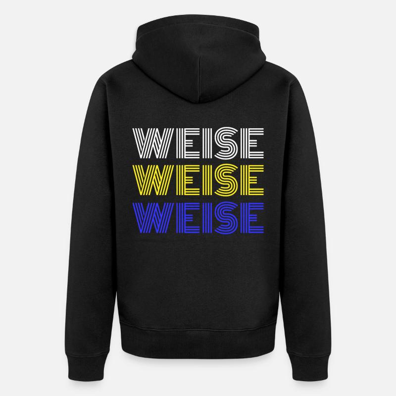 Klugscheisser Klugscheißer Klugscheiser - Unisex Premium Bio Zip Hoodie - Schwarz