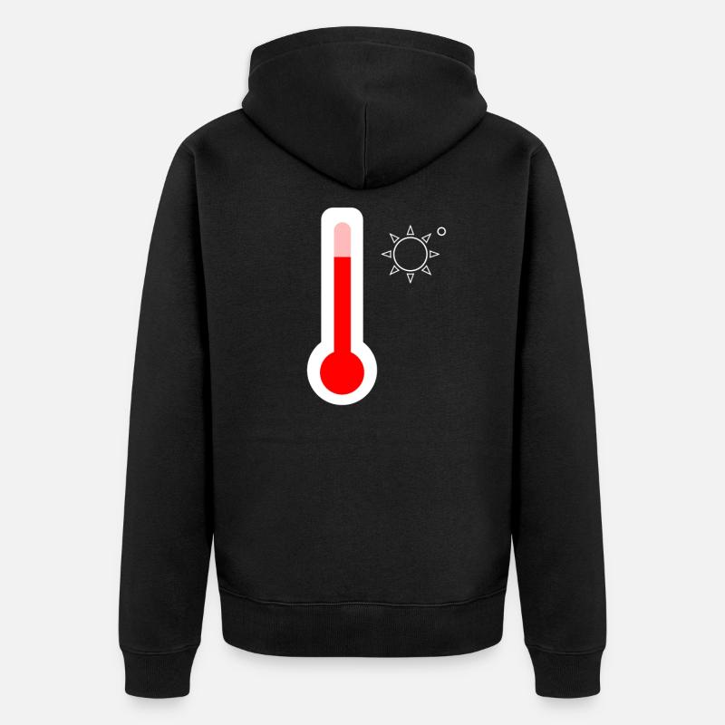 Météo METER - Veste à capuche bio Premium Unisexe - noir