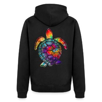 Bunte Schildkröte - Veste à capuche bio Premium Unisexe - noir - Dos - Nico (187cm)