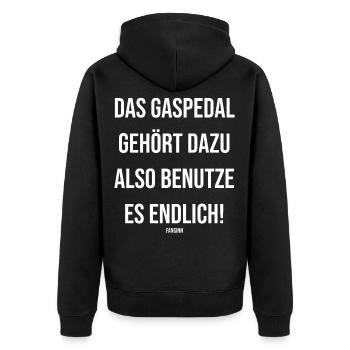 Accélérateur de voiture fcc conduite conduite cadeau drôle - Veste à capuche bio Premium Unisexe - noir - Dos - Nico (187cm)