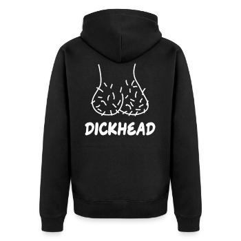 Dickhead testicules oeufs JGA enterrement de vie de garçon fête - Veste à capuche bio Premium Unisexe - noir - Dos - Nico (187cm)