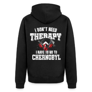 Thérapie de voyage de Tchernobyl - Veste à capuche bio Premium Unisexe - noir - Dos - Nico (187cm)