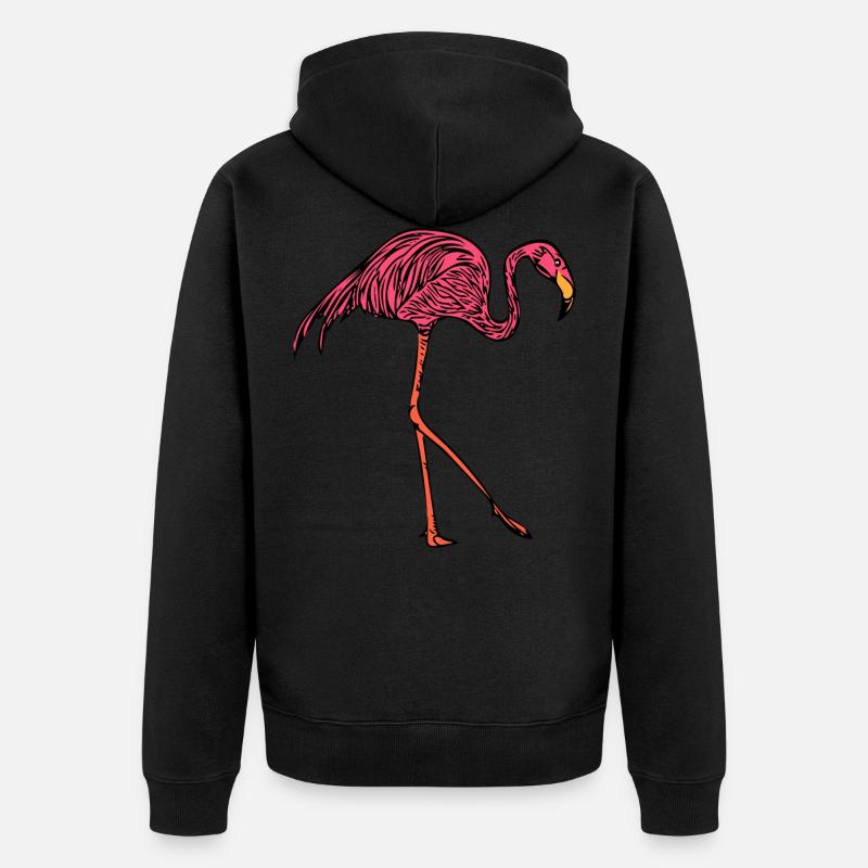 flamant - Veste à capuche bio Premium Unisexe - noir