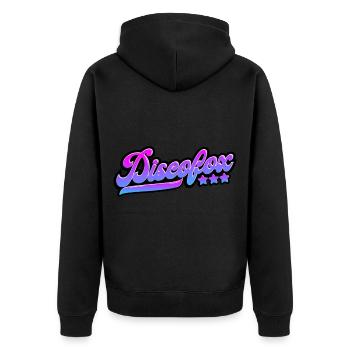 Discofox dancing gift shirt - Unisex Premium Organic Zip Hoodie - black - Back - Nico (187cm)