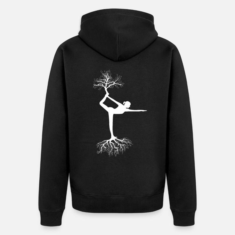 yoga - Veste à capuche bio Premium Unisexe - noir