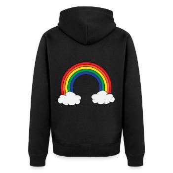 LGBT Pride Rainbow LGB Pride Lesbienne gay - Veste à capuche bio Premium Unisexe - noir - Dos - Nico (187cm)