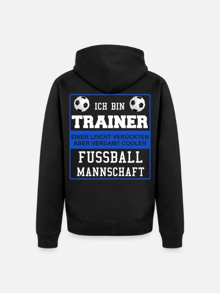 Fussball Fussball Coach Trainer - Unisex Premium Bio Zip Hoodie - Schwarz