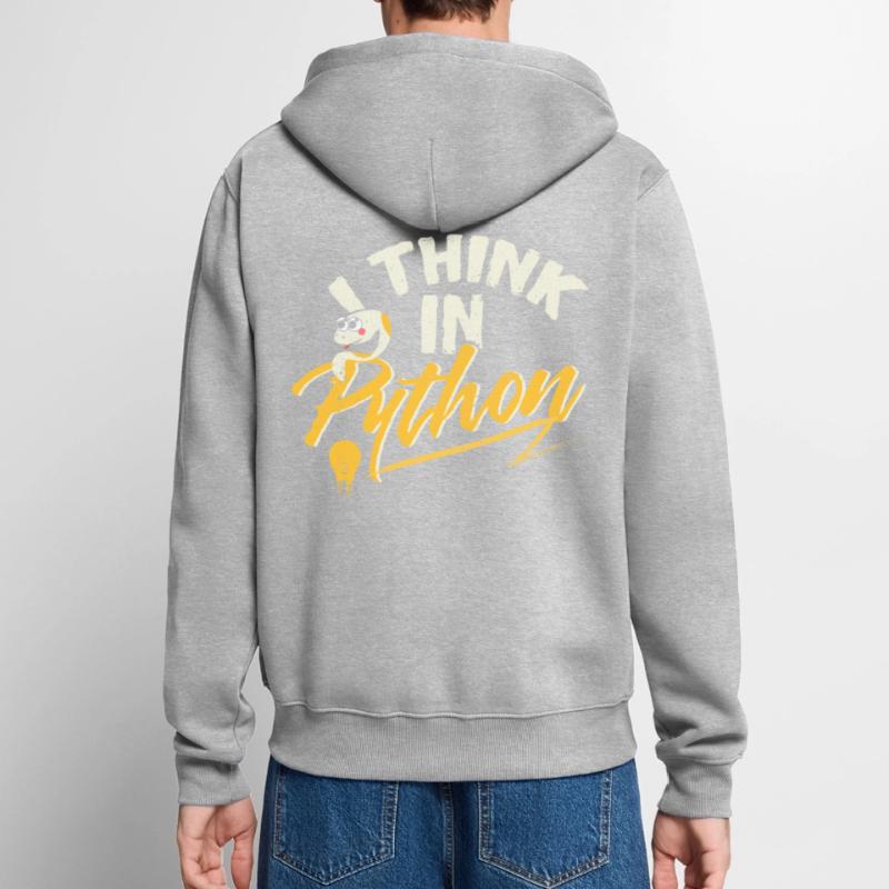 Python Programmierer Unisex Premium Organic Zip Hoodie