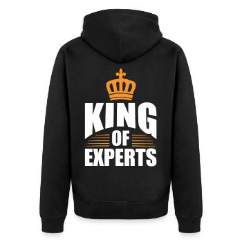 Roi des experts cadeau maître génie professionnel - Veste à capuche bio Premium Unisexe - noir - Dos - Nico (187cm)