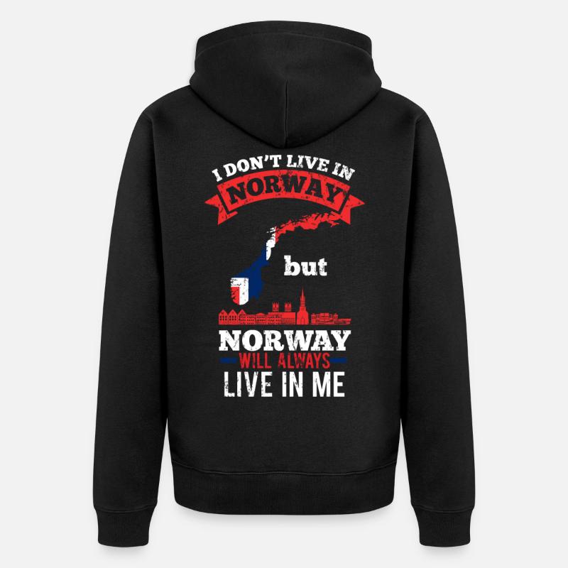 Norvège - Veste à capuche bio Premium Unisexe - noir
