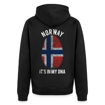 Norvège pays cadeau d'empreintes digitales - Veste à capuche bio Premium Unisexe - noir - Dos - Nico (187cm)