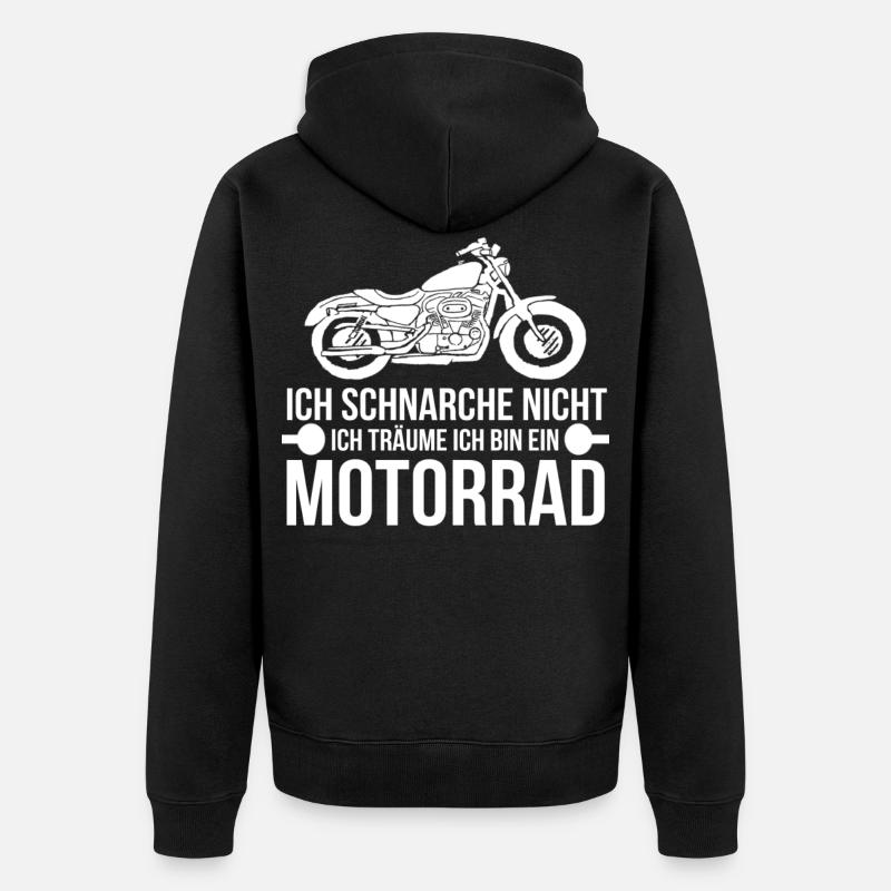 Motorradfahrer - Unisex Premium Bio Zip Hoodie - Schwarz