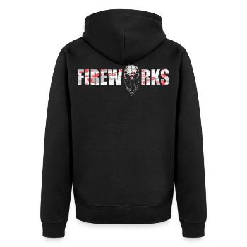 feux d'artifice 12 silvester böller pyro vuurwerk crâne - Veste à capuche bio Premium Unisexe - noir - Dos - Nico (187cm)