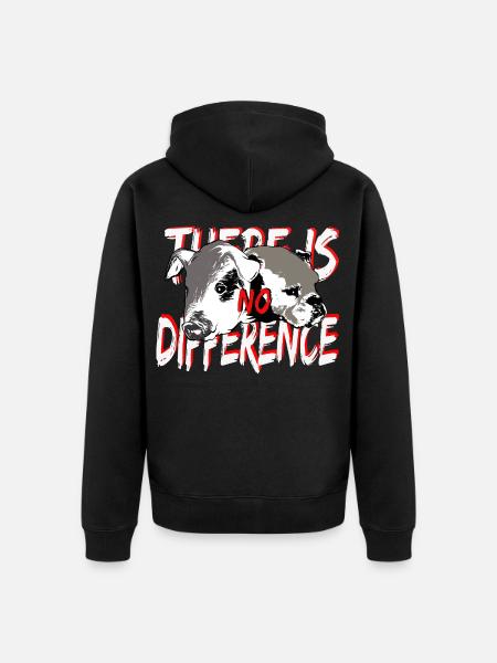 Schwein Hund No difference - Unisex Premium Bio Zip Hoodie - Schwarz