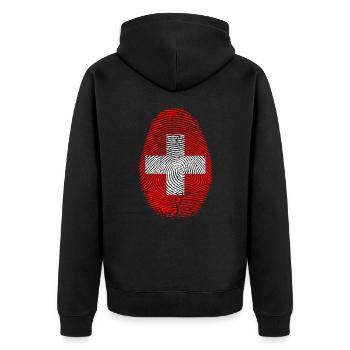 Suisse - Veste à capuche bio Premium Unisexe - noir - Dos - Nico (187cm)