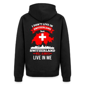 Suisse Touristique - Veste à capuche bio Premium Unisexe - noir - Dos - Nico (187cm)