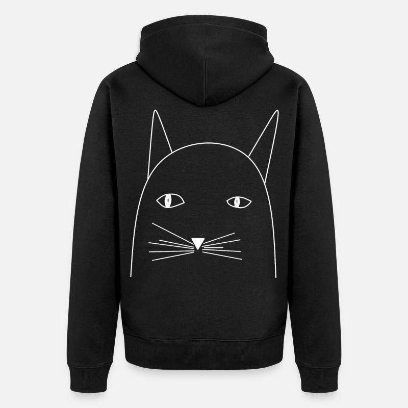 Chat - Veste à capuche bio Premium Unisexe - noir