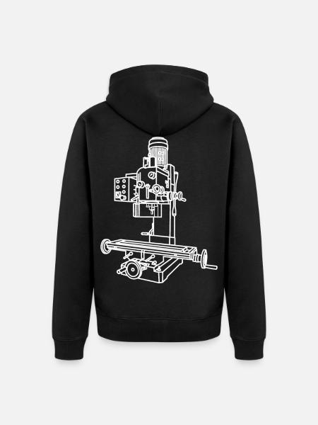 mechanic - Unisex Premium Organic Zip Hoodie - black