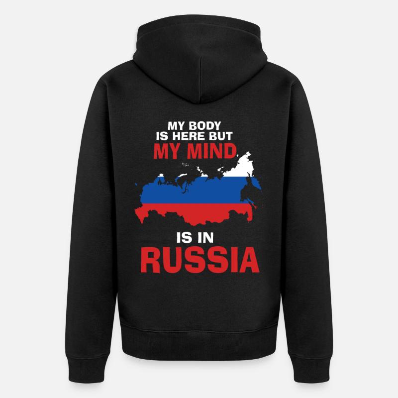 Russie Eurasie - Veste à capuche bio Premium Unisexe - noir
