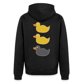 Canard canard canard gris - Veste à capuche bio Premium Unisexe - noir - Dos - Nico (187cm)