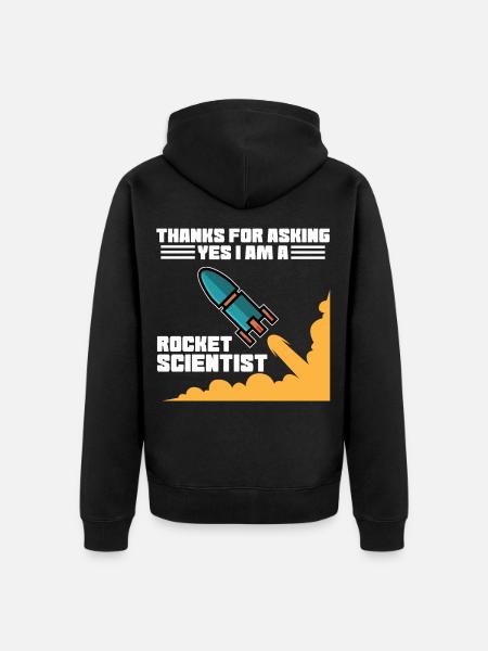 Rocket scientist rocket scientist - Unisex Premium Organic Zip Hoodie - black