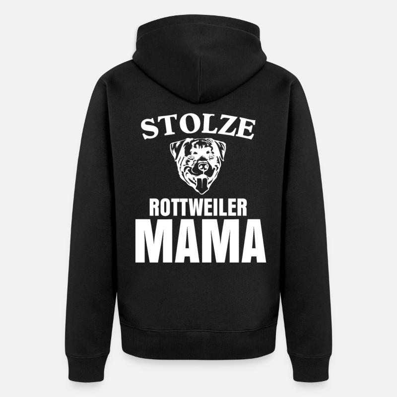 Maman rottweiler - Veste à capuche bio Premium Unisexe - noir